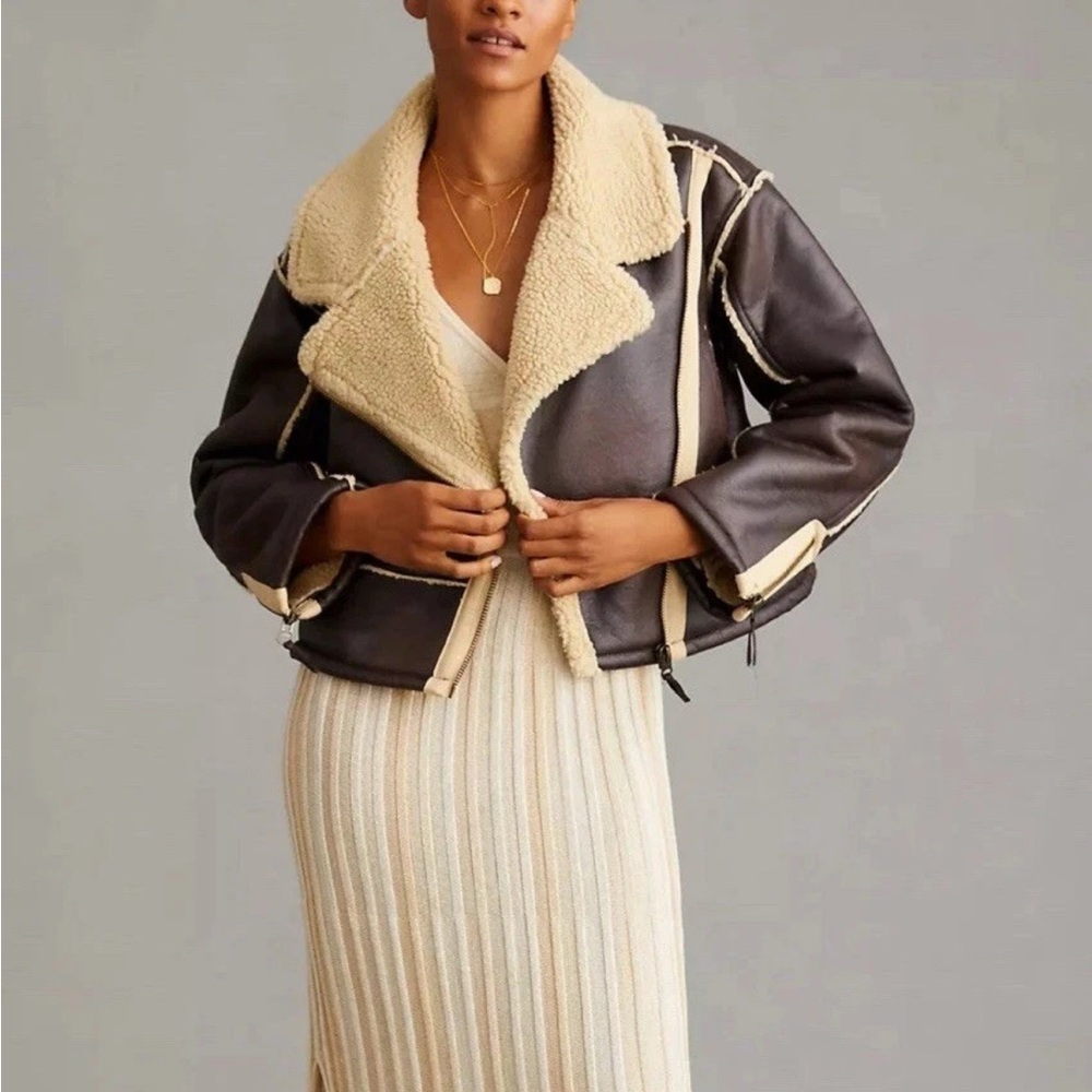Pilcro Anthropologie Sherpa Lined Jacket Size XXS